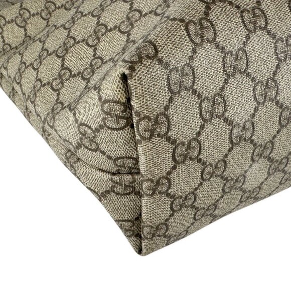 Auth GUCCI GG Supreme Handbag Tote Bag Brown PVC - Picture 7 of 16